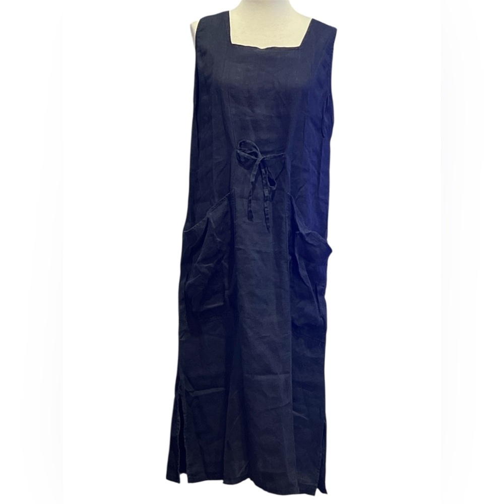 Flax 100% linen dress  lagonlook size Large